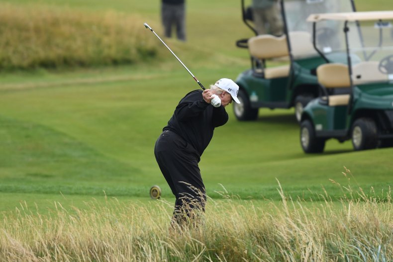 President Donald Trump Golfing