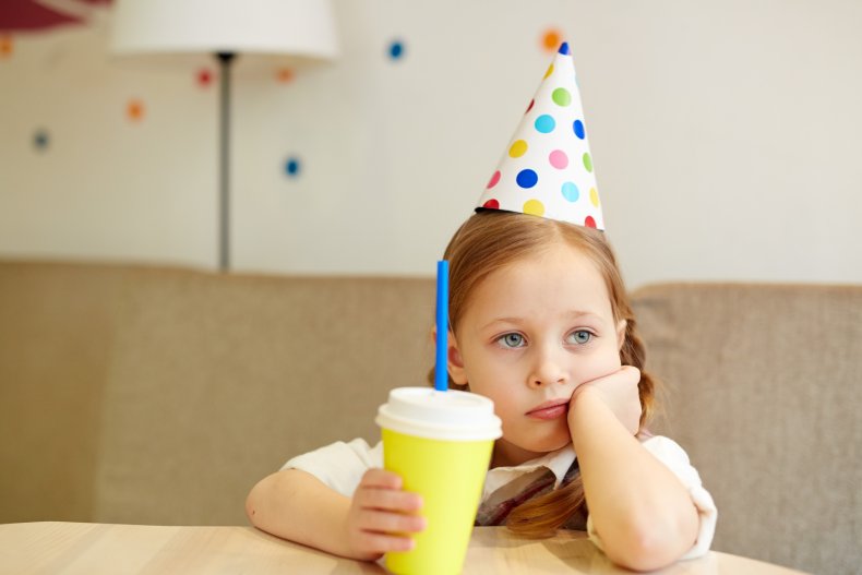 Girl alone at party
