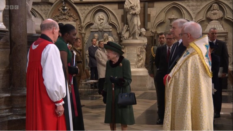 Queen and Prince Andrew Meet Guests