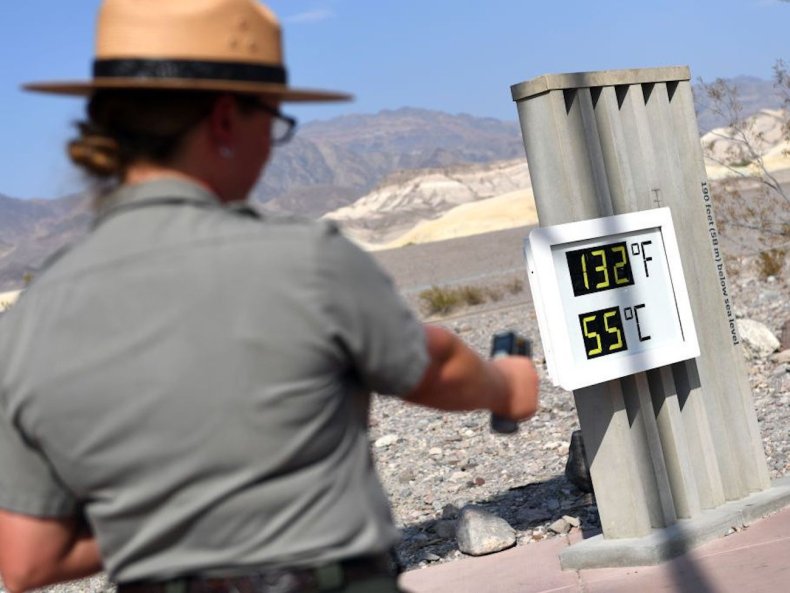 Death Valley temperatures