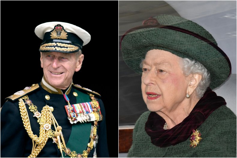Prince Philip Queen Elizabeth II Green
