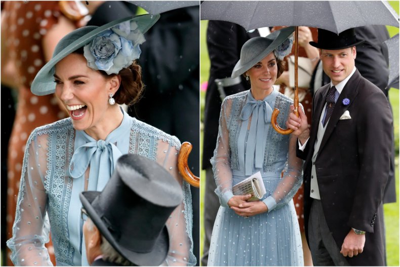 Kate Middleton Prince William Ascot Rain