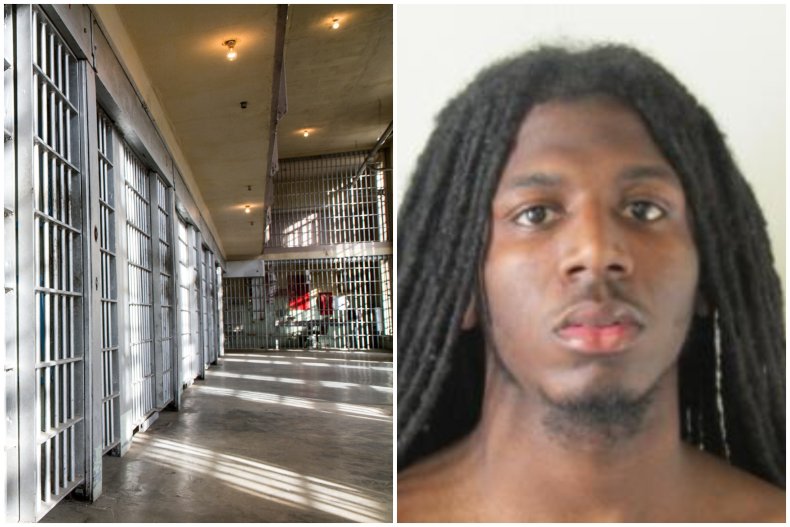 Stock image of prison and Short mugshot