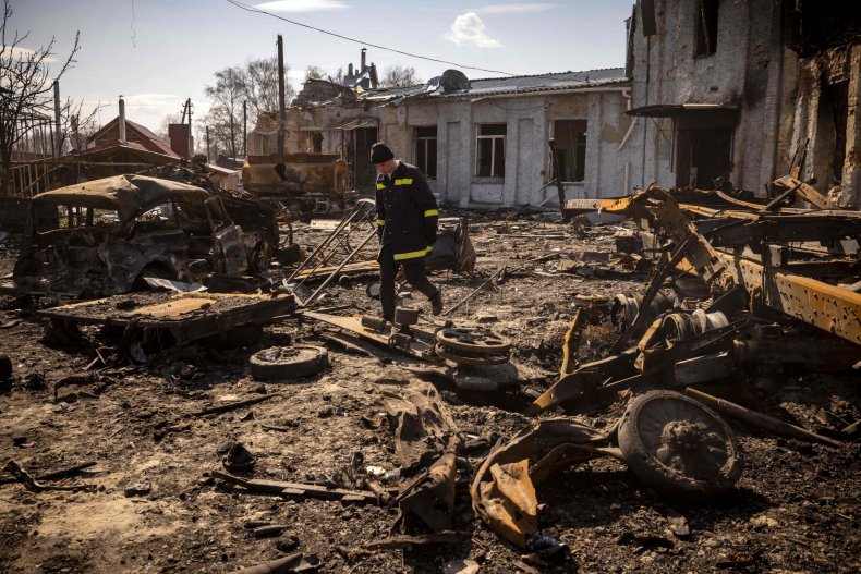 Ukraine, firefighter, Trostyanets', war, Russia