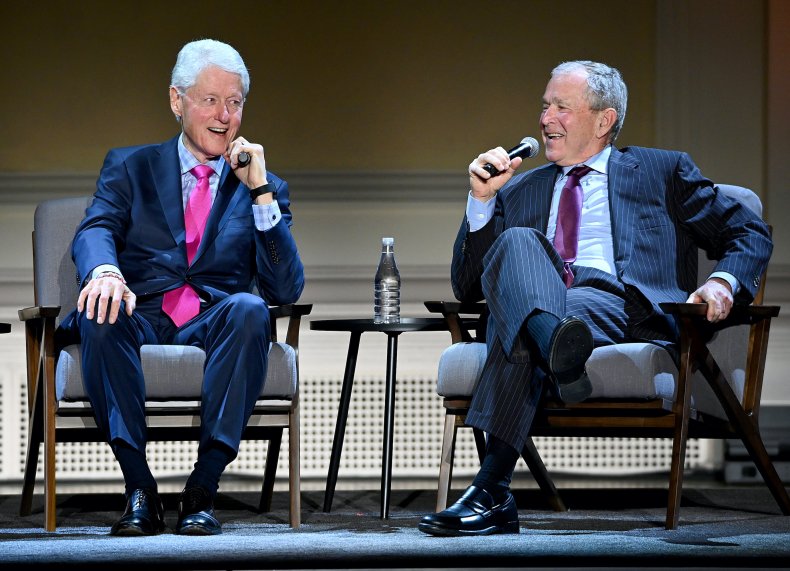 Bill Clinton and George W Bush