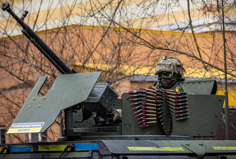 A Ukrainian Armored Car in Kyiv