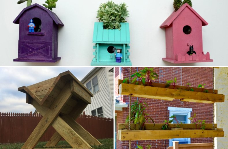 Various DIY plant stands.