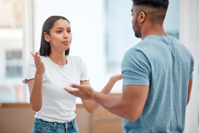 Co-workers arguing