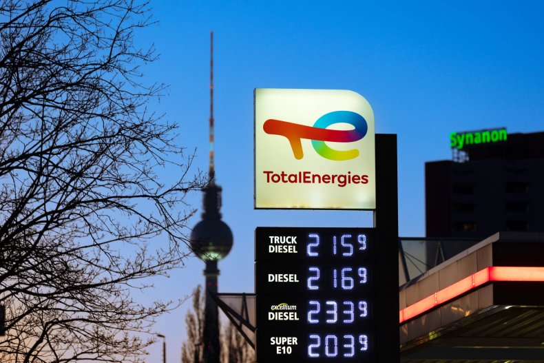 German gas station in Berlin increased prices