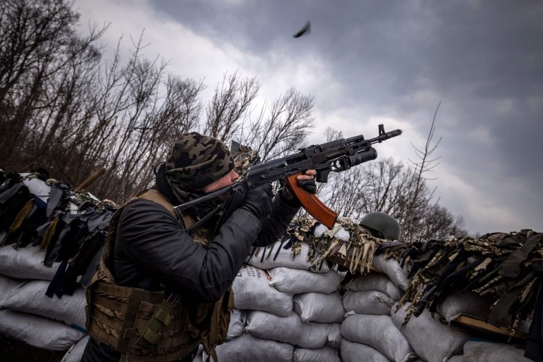 Ukraine soldier shoots Russia drone Kharkiv invasion