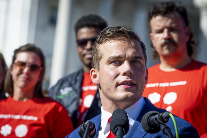 Madison Cawthorn Speaks at a Press Conference