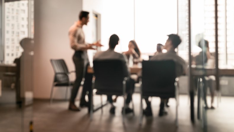 Stock image of board room