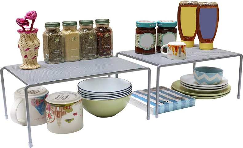 DecoBros Expandable Stackable Kitchen Cabinet Shelf Organizer 
