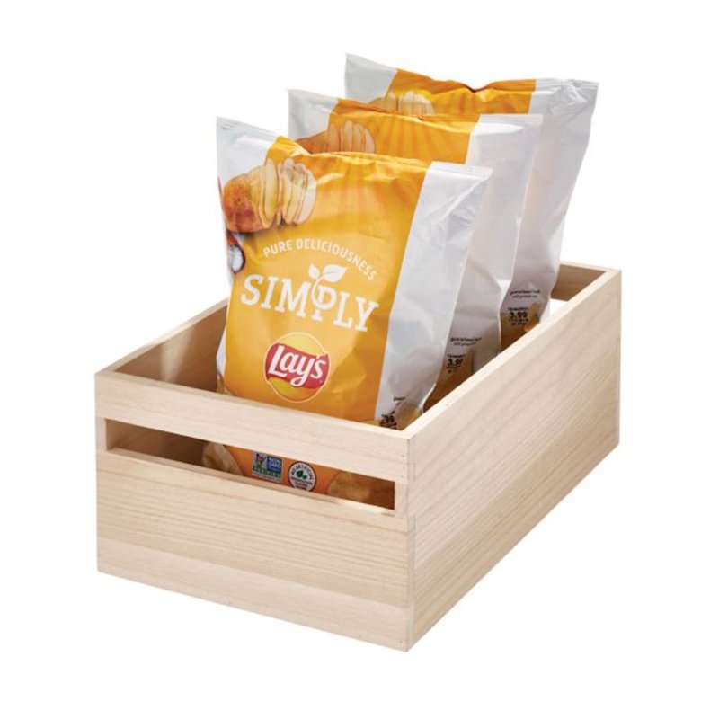 iDesign EcoWood Storage Bin with Handles