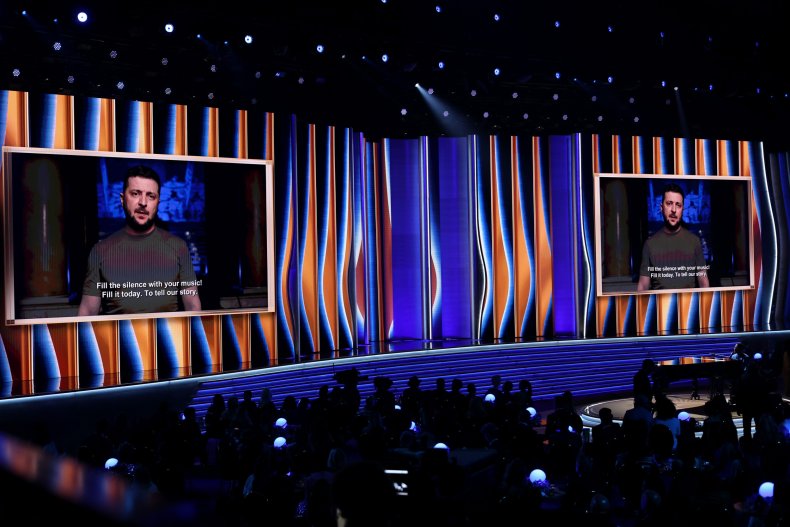 Zelensky Grammy speech