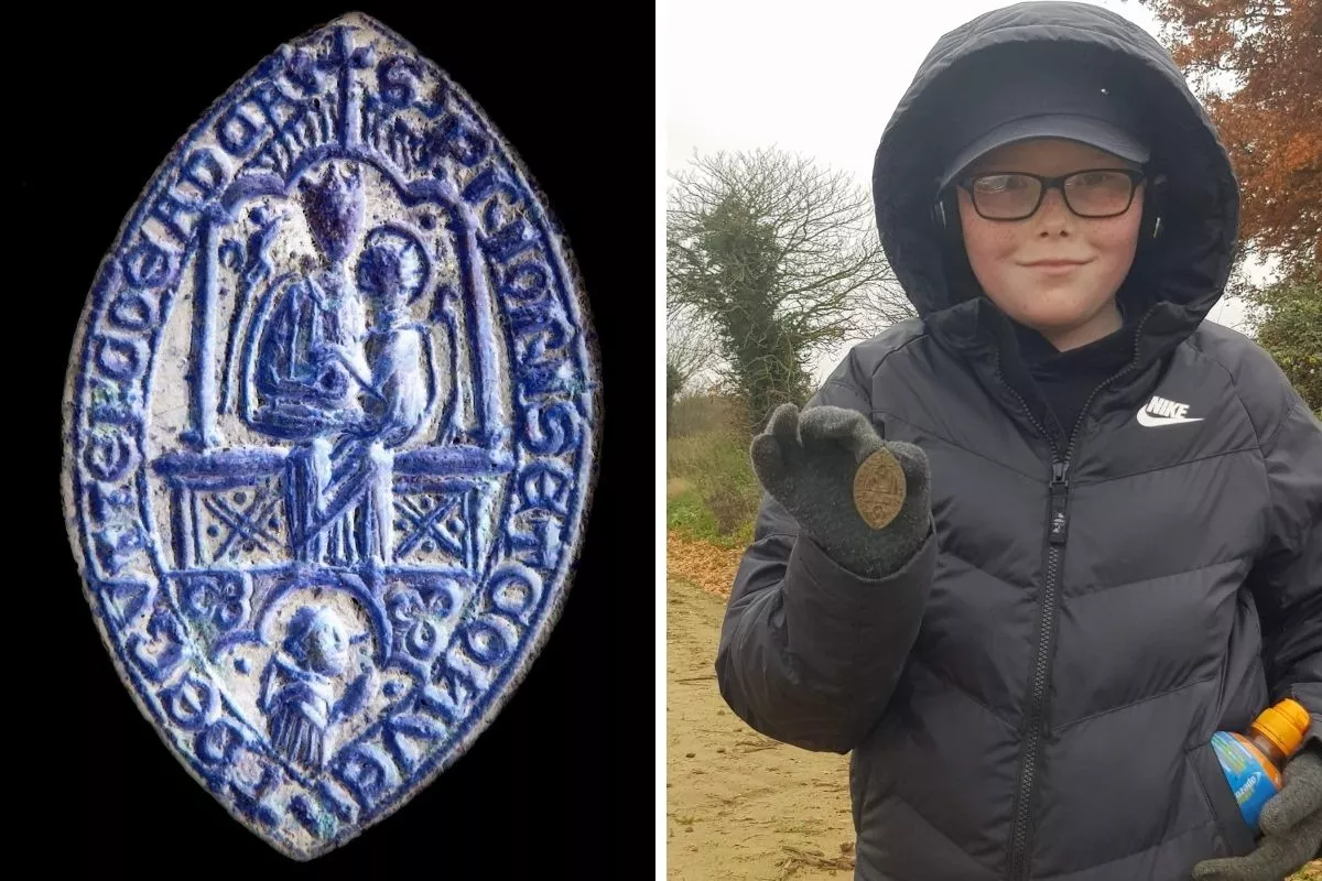 An 800-Year-Old Medieval Wax Seal Found by 10-Year-Old Boy Sells for $5,000 - Vimarsana News