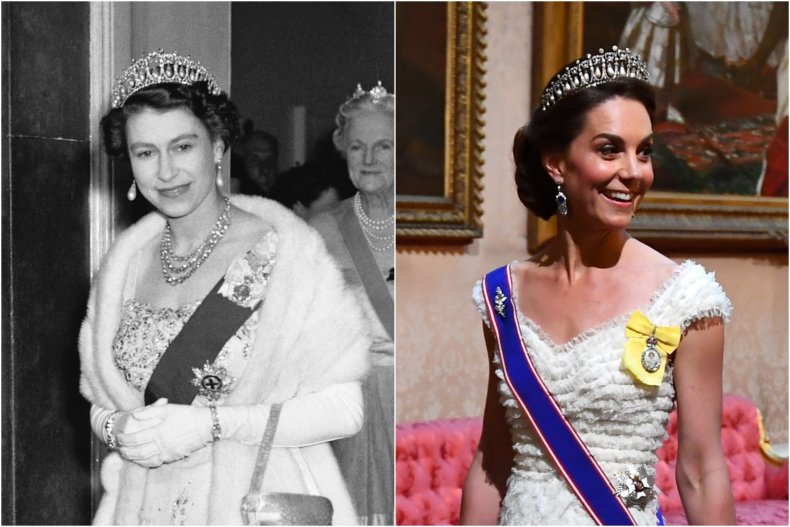 Tiara of Queen Elizabeth II Kate Middleton