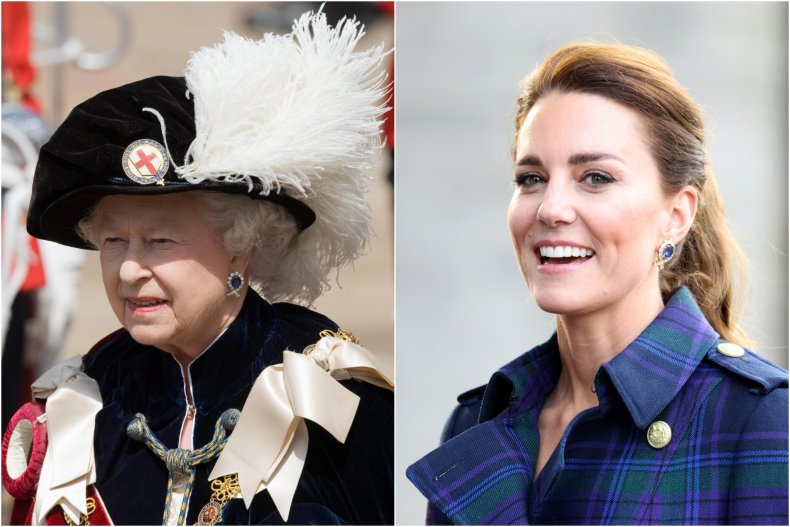 Queen Elizabeth II Kate Middleton Sapphire Earrings
