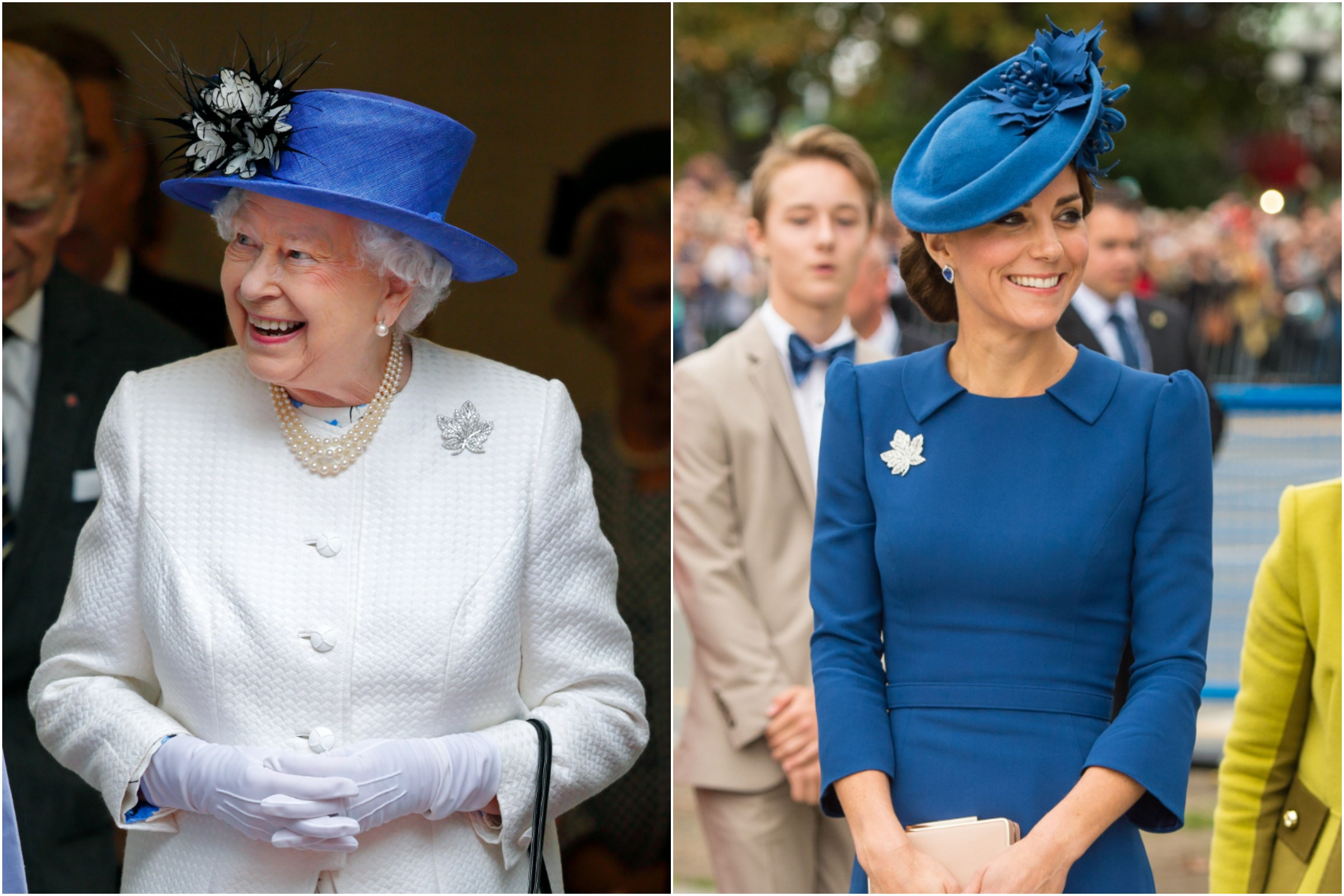 Kate Middleton in Glittering Green Gown & Queen's Jewels for