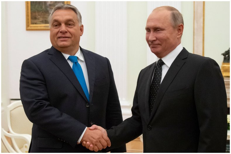 Viktor Orban and Vladimir Putin 
