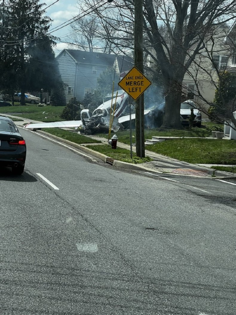 Plane Crashes in Manville, NJ Home