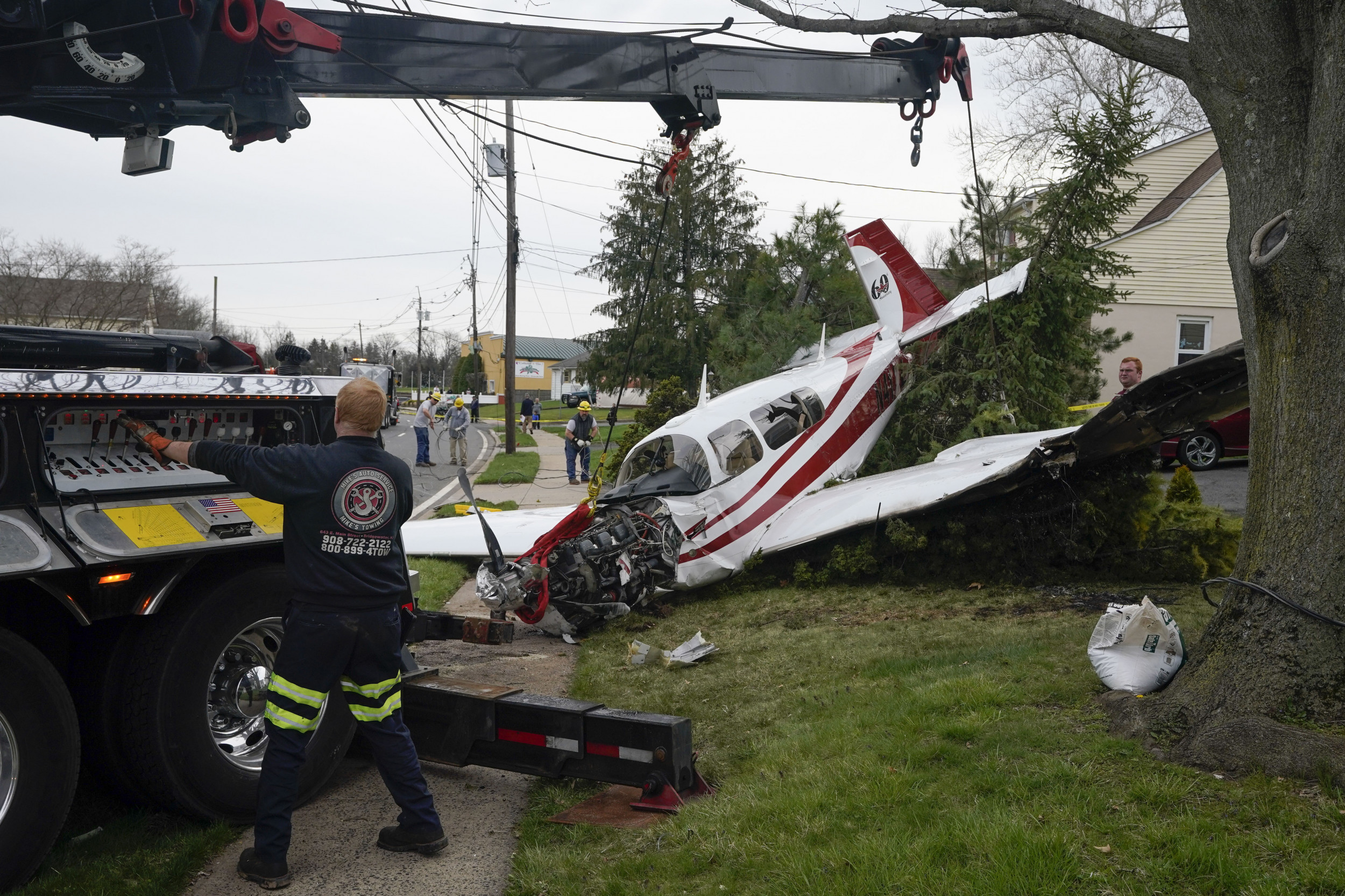 Manville Plane Crash Aircraft Lands on Front Lawn Just a Mile From Airport