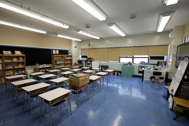 Empty NYC classroom
