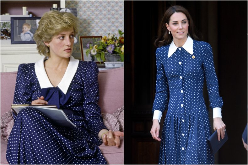 Princess Diana Kate Middleton Polka Dot Dress