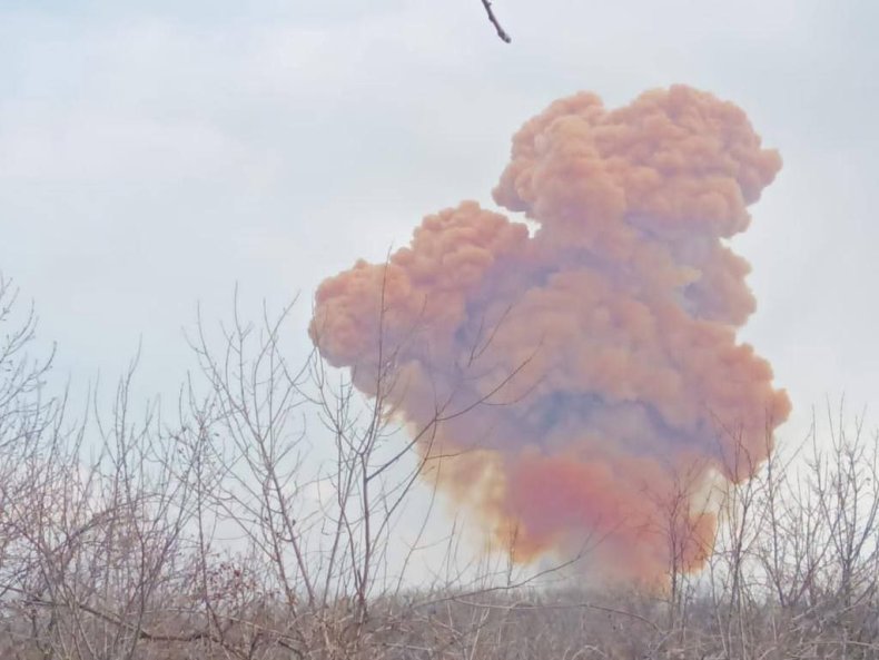 Tank Luhansk explosion
