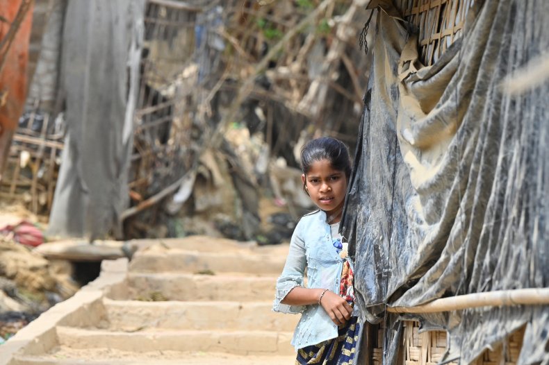 A Rohingya refugee child