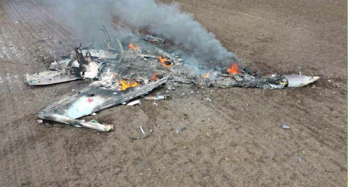 Watch: Russian Fighter-Bomber Jet Down in Flames