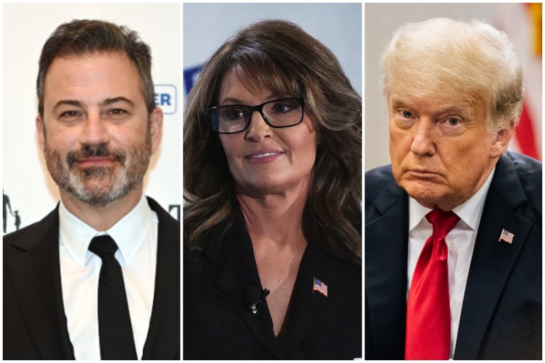 Jimmy Kimmel, Sarah Palin, Donald Trump