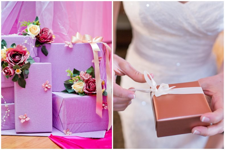 File photo of bride and presents. 