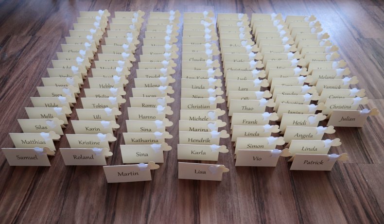 Wedding place cards