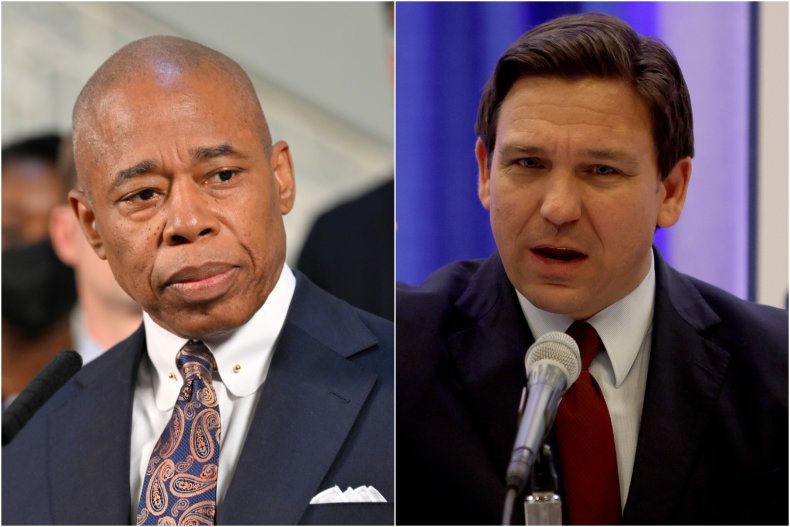 Composite Image Shows Adams and DeSantis