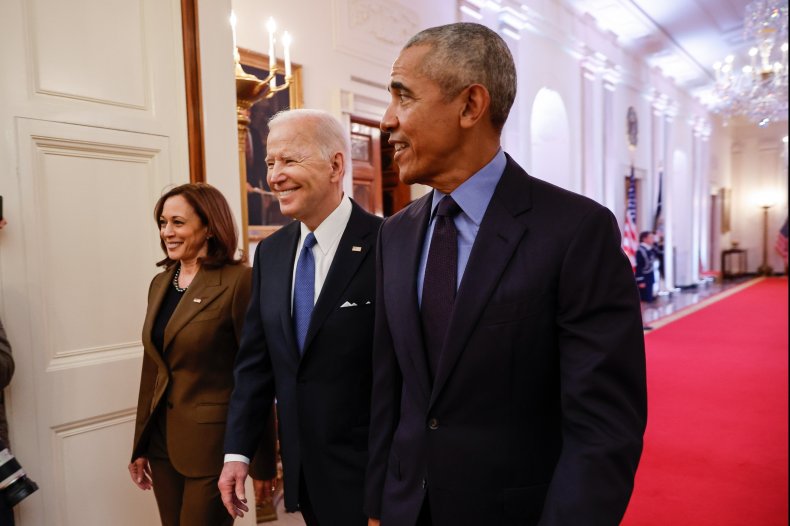 Kamala Harris, Joe Biden and Barack Obama