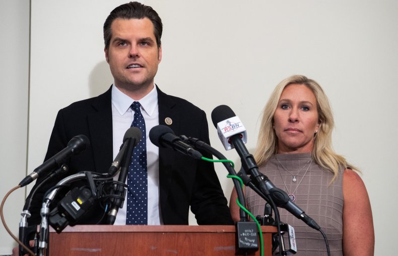 Matt Gaetz and Marjorie Taylor Greene
