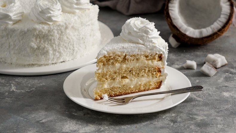 Coconut cake. 