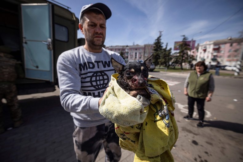 Ukraine Russia missile dog kramatorsk