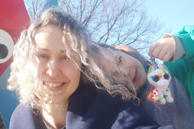 Anastasiia Kovalenko and her daughter Daiana