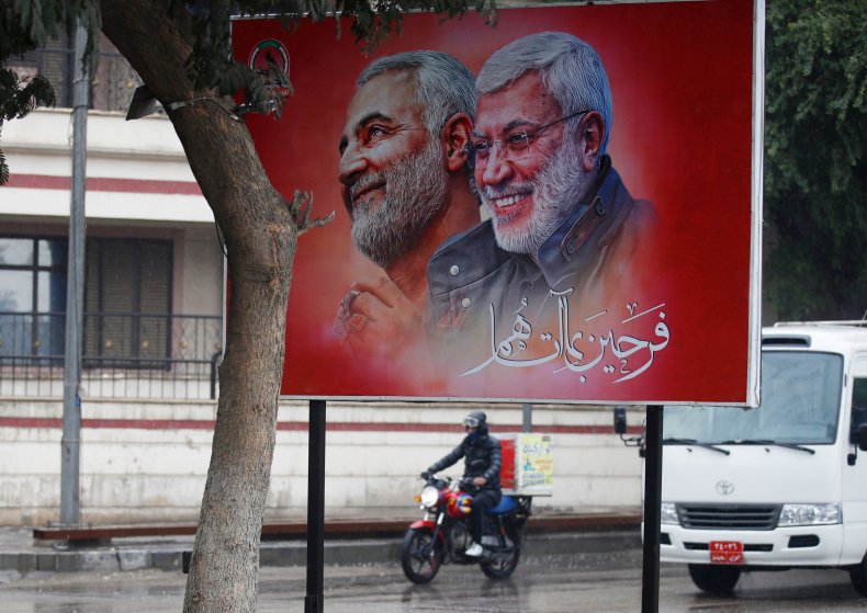 Iran, Soleimani, Iraq, Muhandis, Baghdad, poster