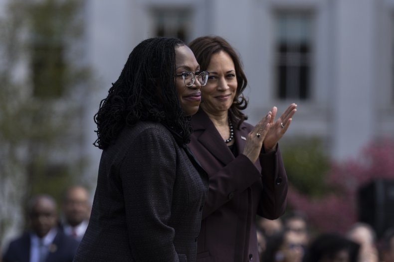 Ketanji Brown Jackson With Kamala Harris