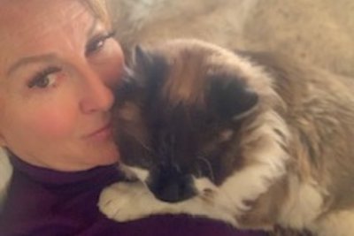 Kris Stewart and Her Cat Bear Kris Stewart and Her Cat Bear