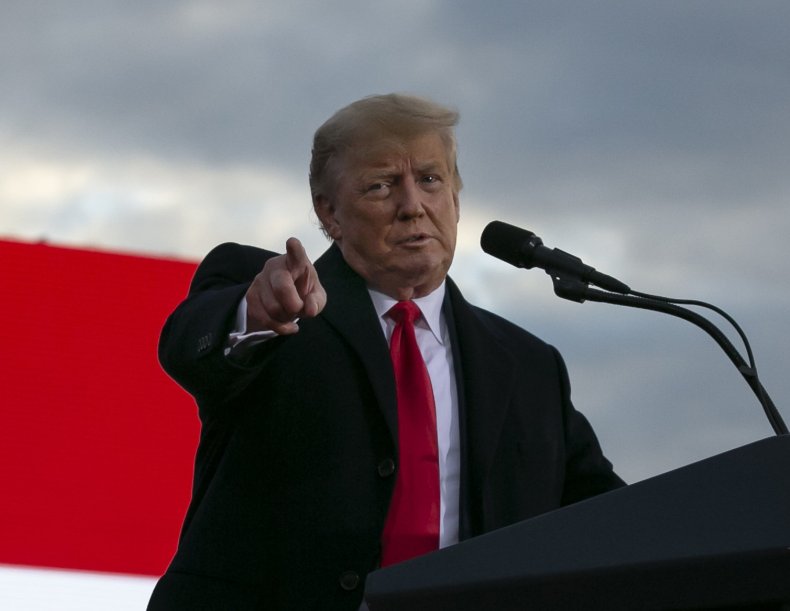 Donald Trump onstage in North Carolina
