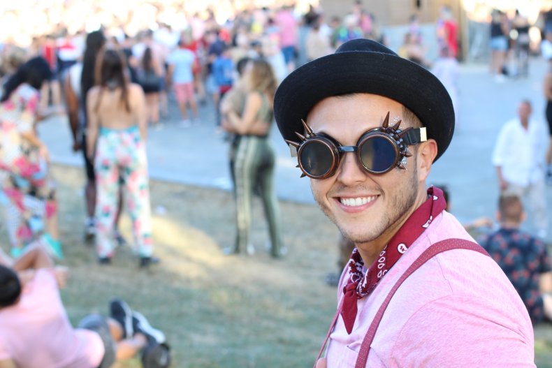 A hipster attending Coachella