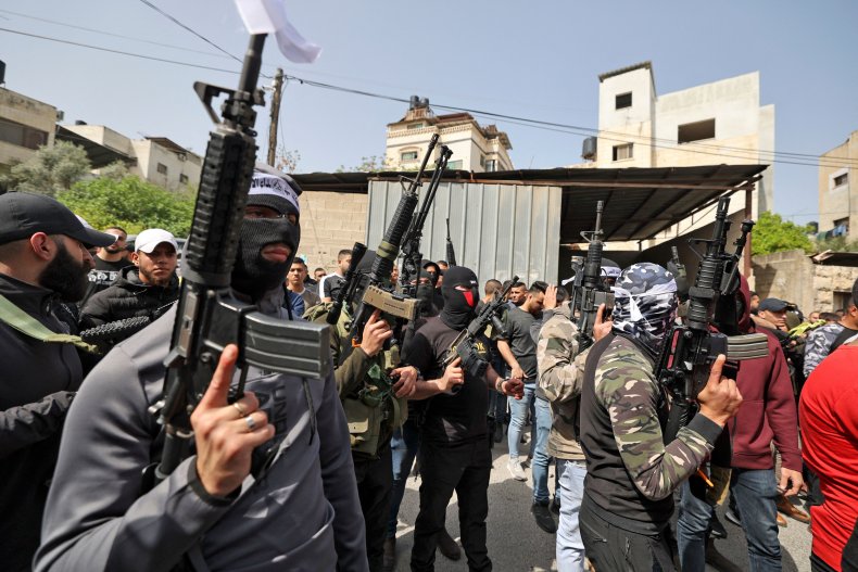Palestinian, gunmen, funeral, Muhammed, Zakarneh, Jenin