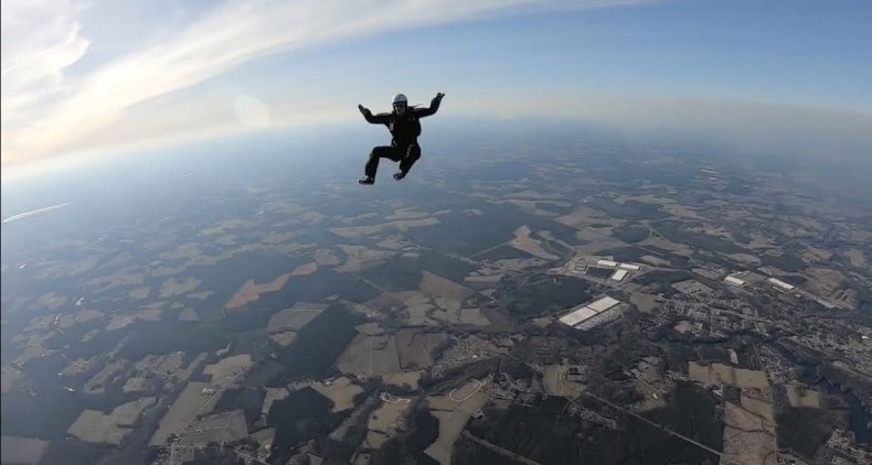 Jordan Hatmaker skydiving