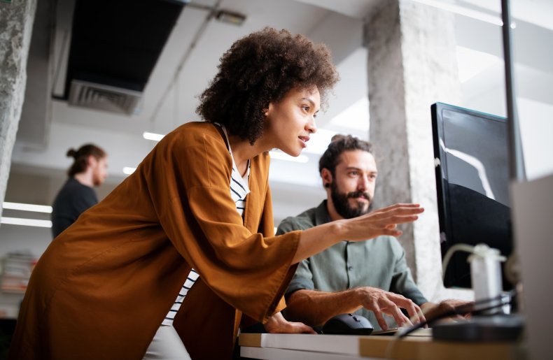 employees working together