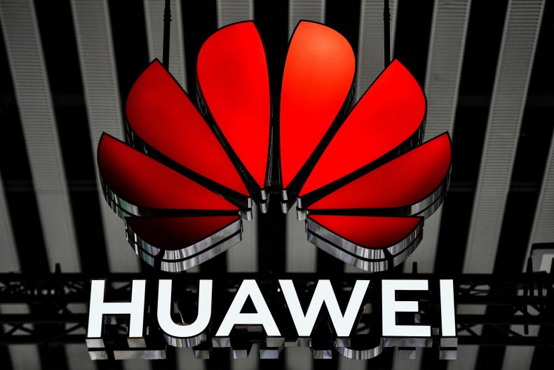 This photograph shows the logo of Huawei