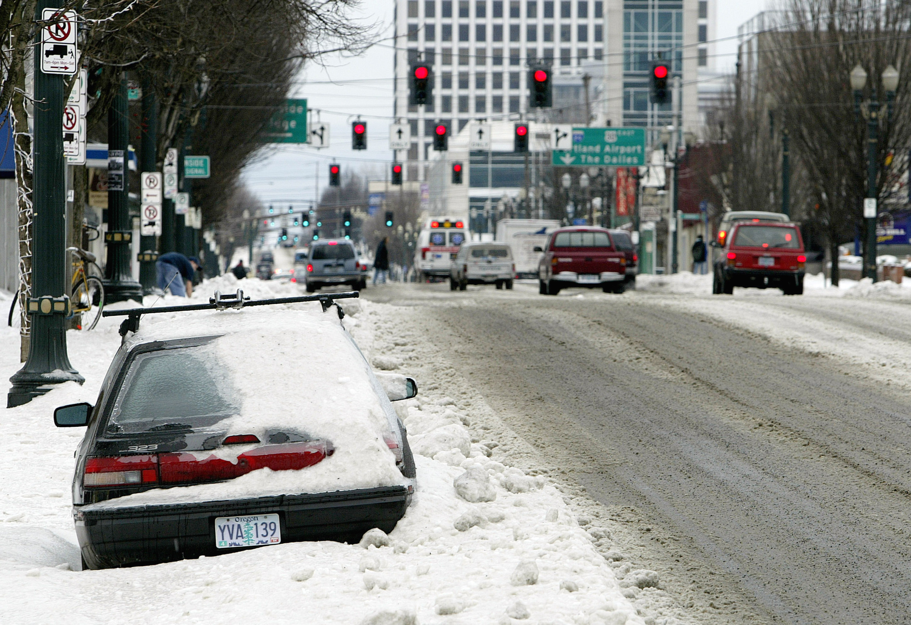 Winter Weather Puts Portland Ice 